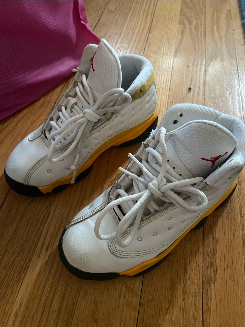 Jordan Kids' White and Yellow Basketball Sneakers